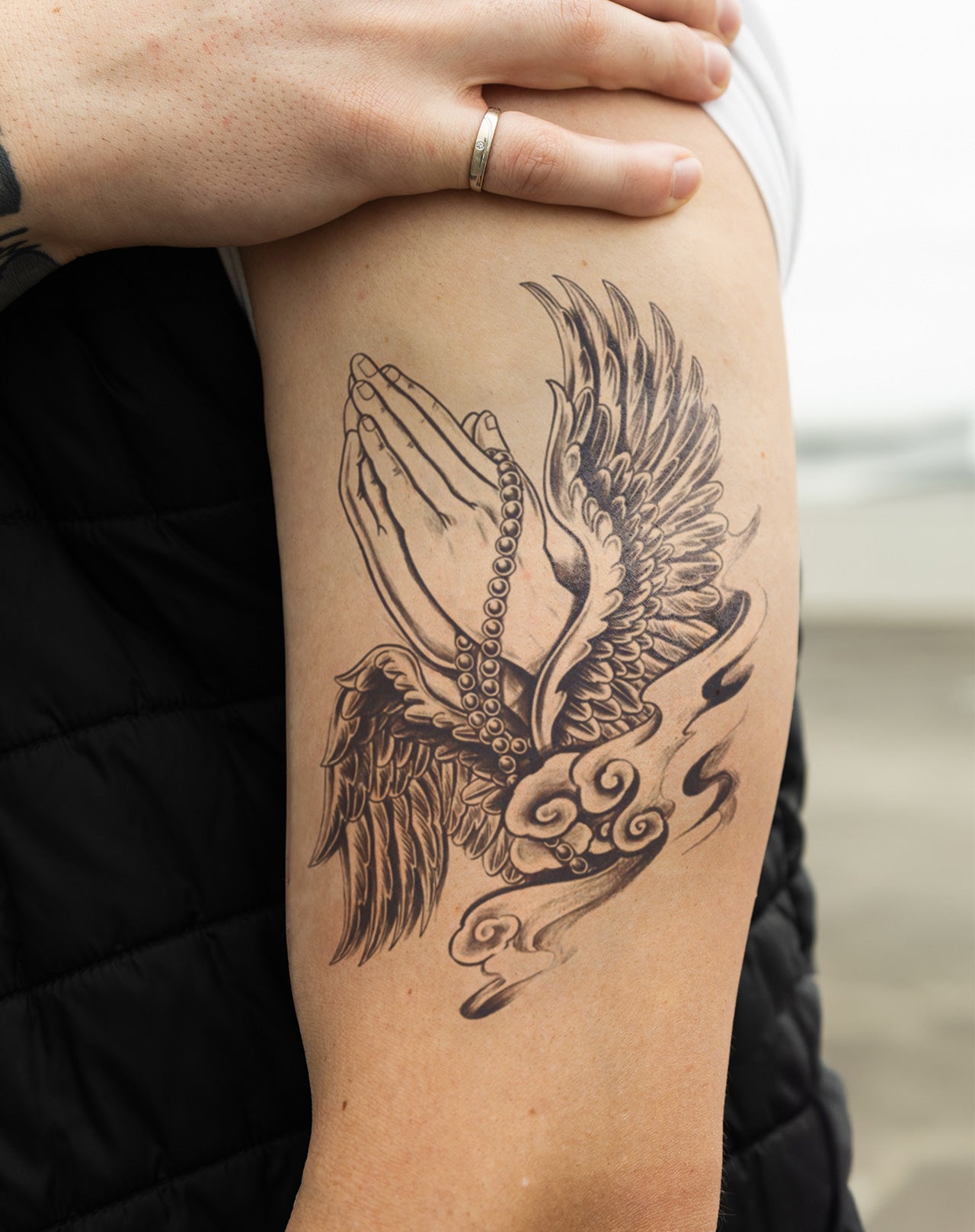 Angel's Rosary Temporary Tattoo. Lasts 1-2 Weeks. – EZINK™