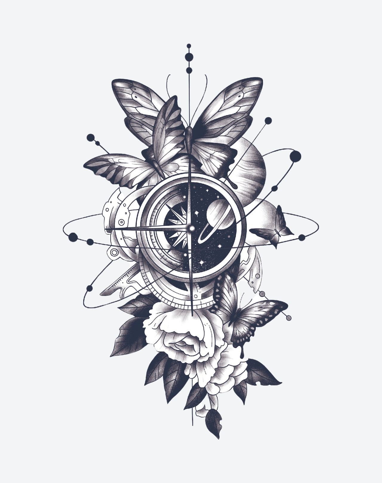 Butterfly and Flower Tattoo Ideas