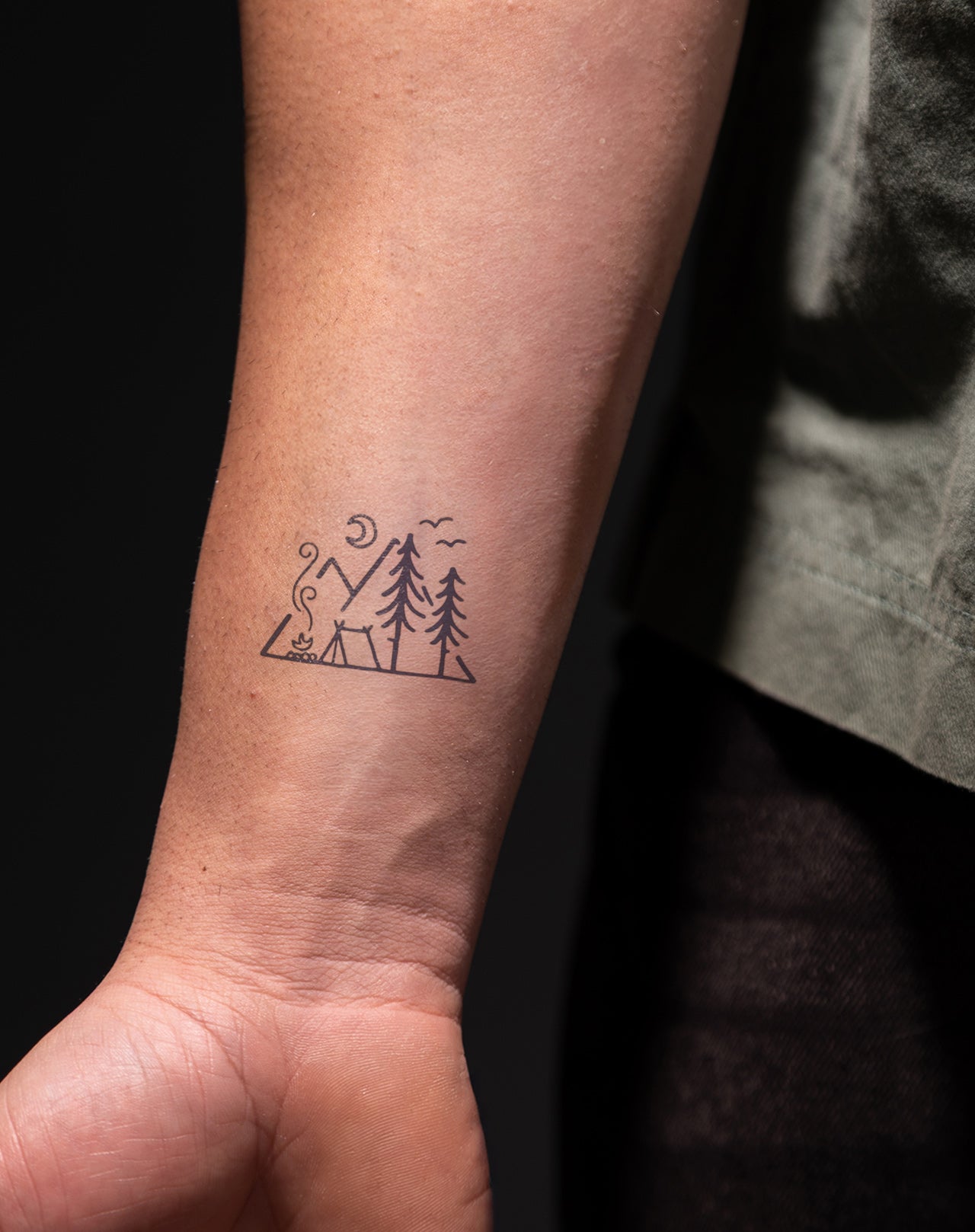 Camping Vibes Temporary Tattoo. Lasts 1-2 Weeks. – EZINK™