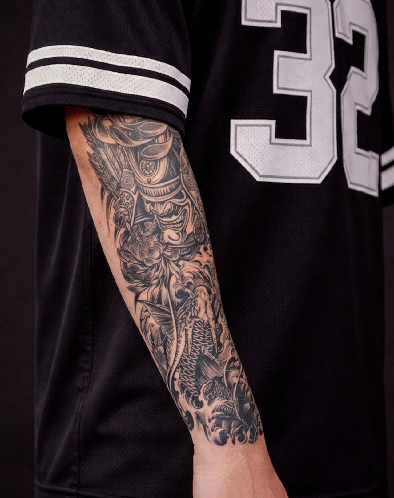 Japanese Samurai Sleeve Temporary Tattoo. Lasts 1-2 Weeks. – EZINK™