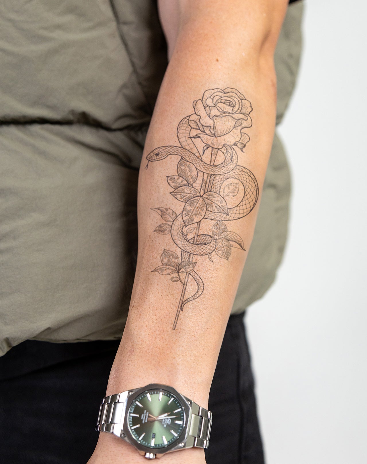 Serpent's Stem Temporary Tattoo. Lasts 1-2 Weeks. – EZINK™