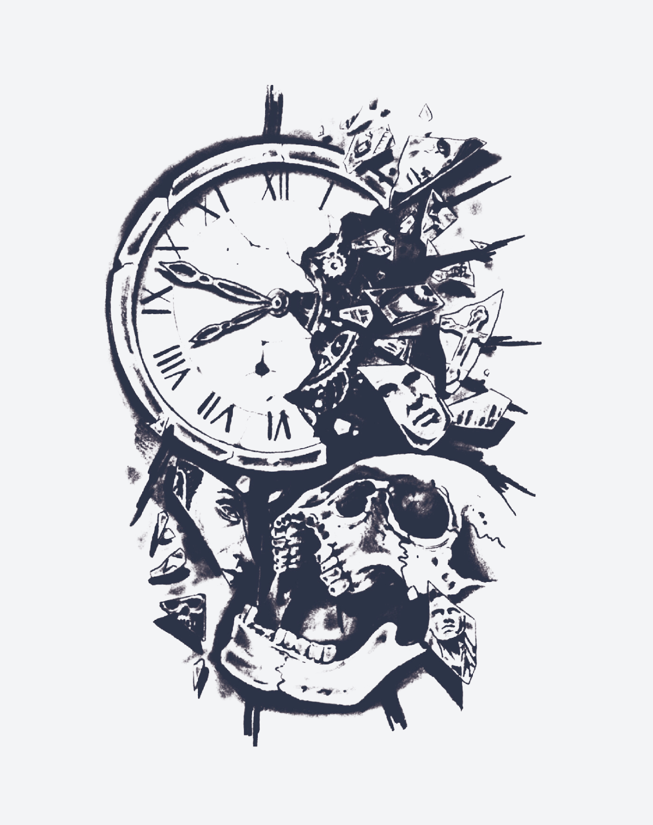 Skull Clock Tattoo Meaning: Unveiling Timeless Symbolism