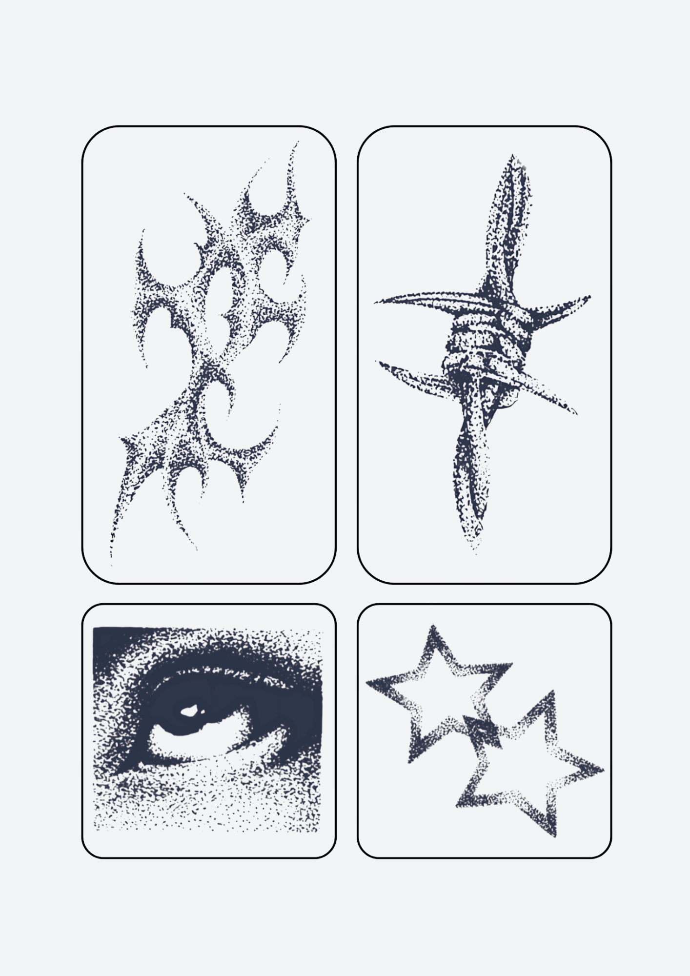 Stipple Pack Temporary Tattoo Lasts 1-2 Weeks – EZINK™, image size:1414x2000