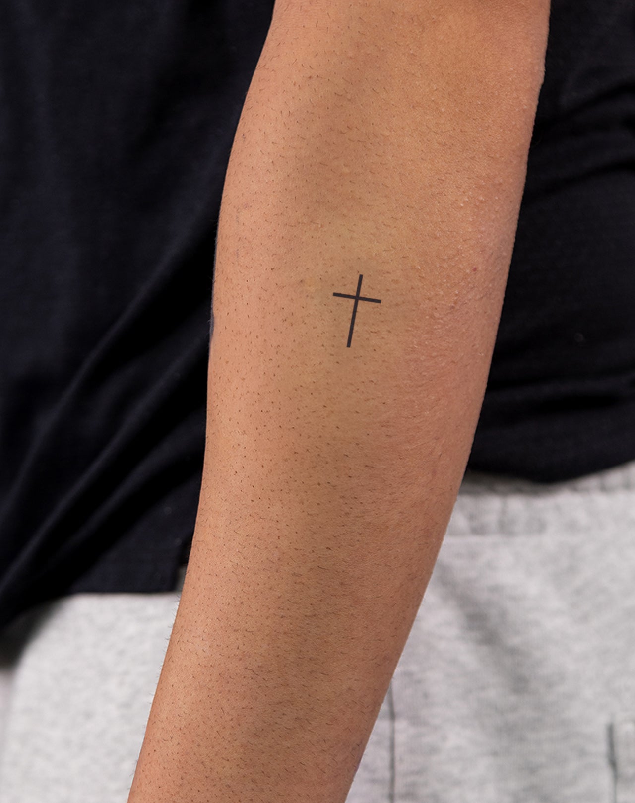 Tiny Cross Temporary Tattoo. Lasts 1-2 Weeks. – EZINK™