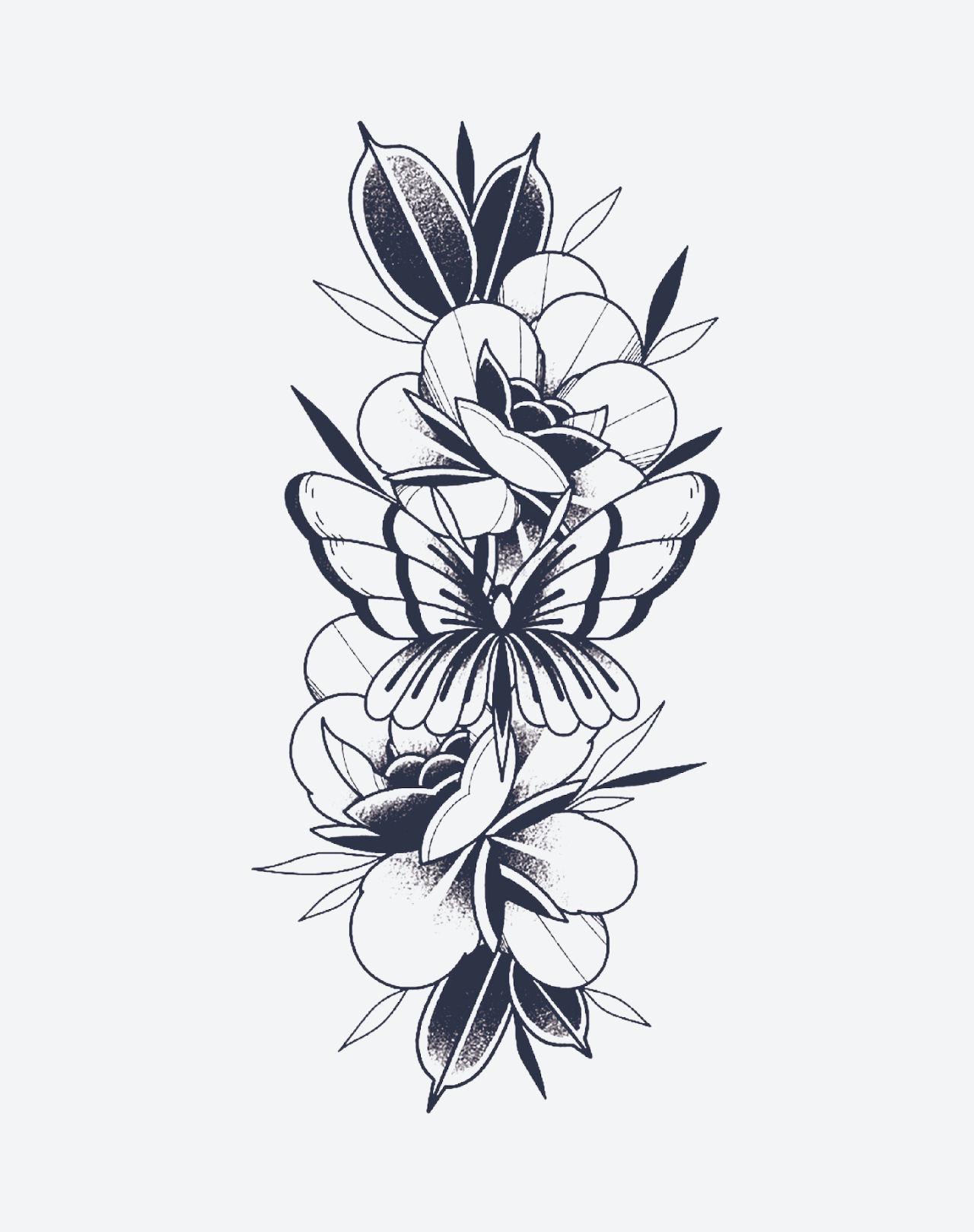 Butterfly and Flower Tattoo Ideas