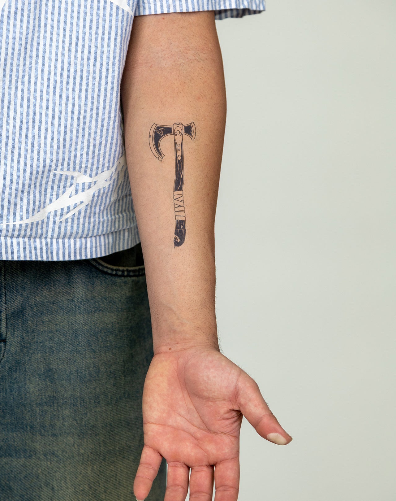 Viking Axe Temporary Tattoo. Lasts 1-2 Weeks. – EZINK™
