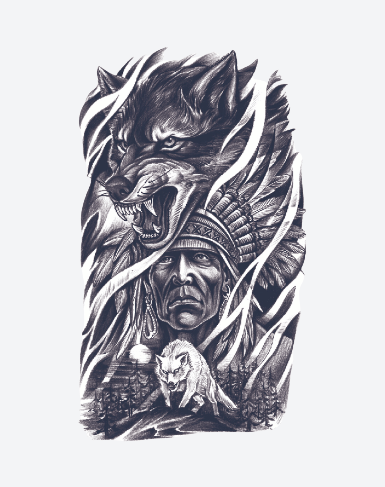 Wolf Spirit, image size:1280x1618