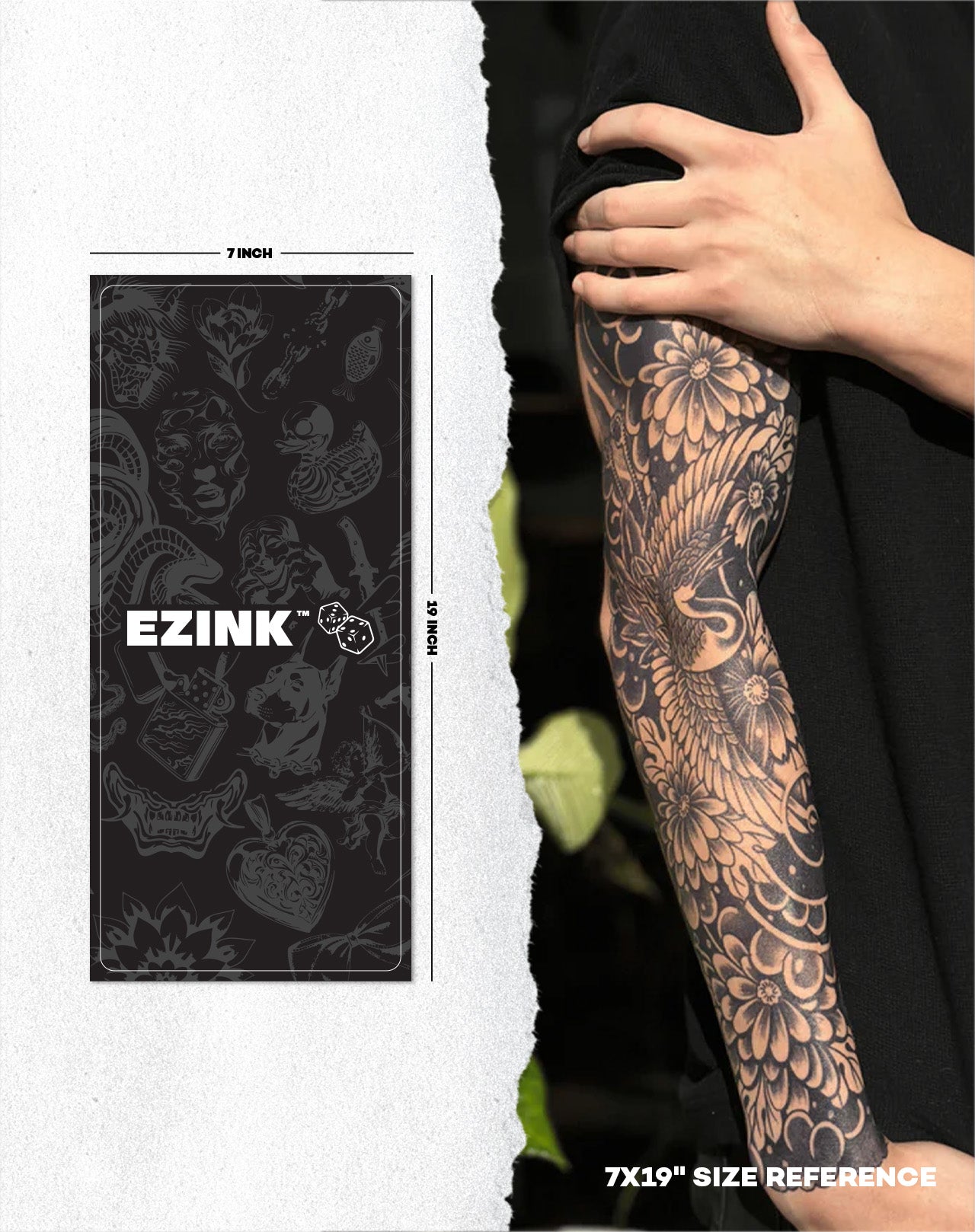 Custom Sleeve Tattoo (7×19”) – EZINK™