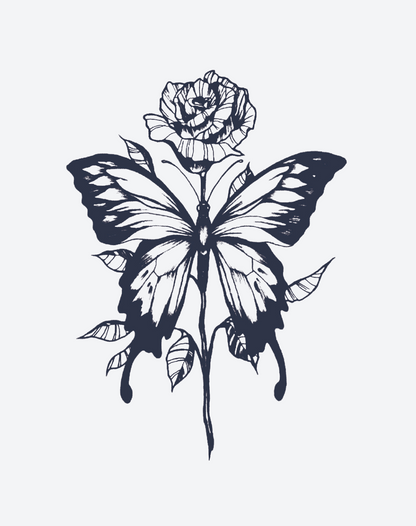 Butterfly & Rose