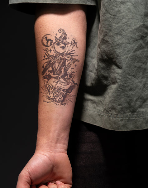 Jack Skellington Temporary Tattoo. Lasts 1-2 Weeks. – EZINK™