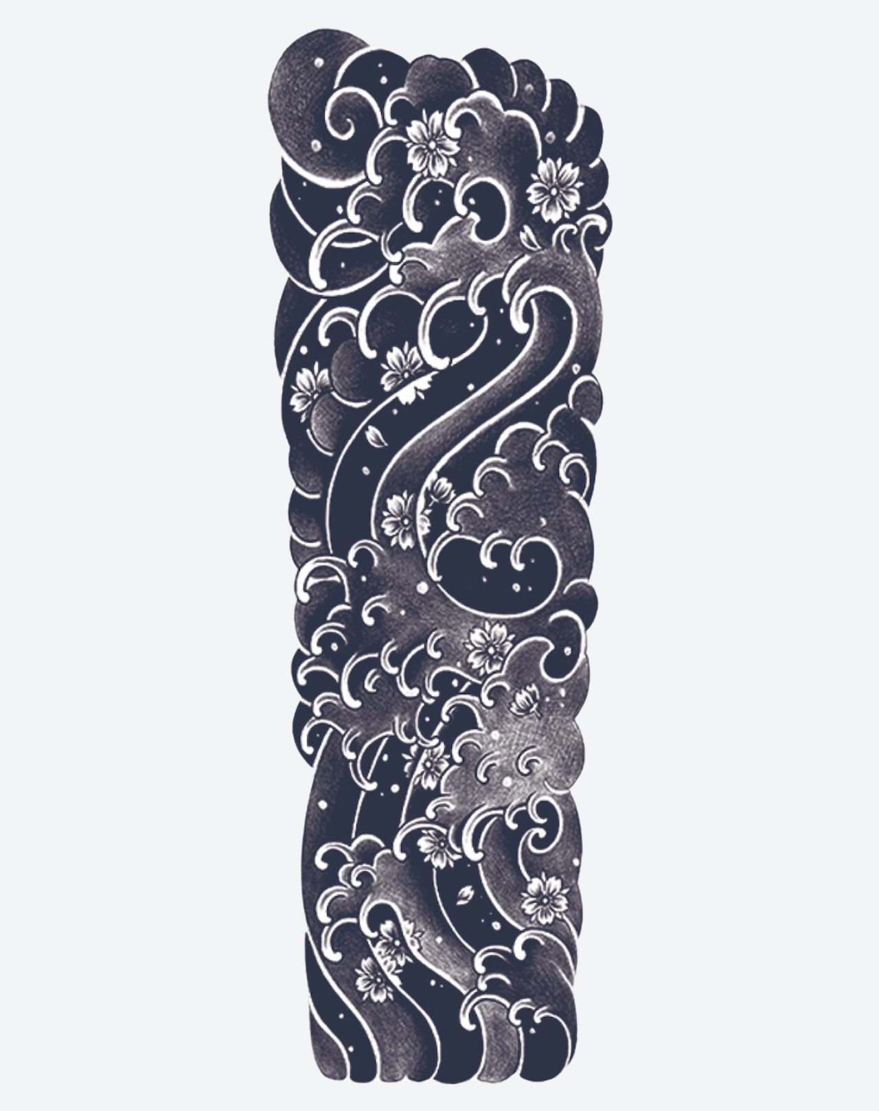 Japanese Waves Sleeve Temporary Tattoo. Lasts 1-2 Weeks. EZINK Japanese Waves Sleeve Temporary Tattoo. Lasts 1-2 Weeks. EZINK