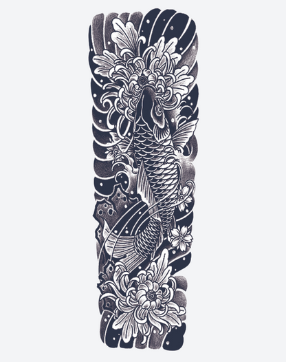 Koi & Chrysanthemum Sleeve