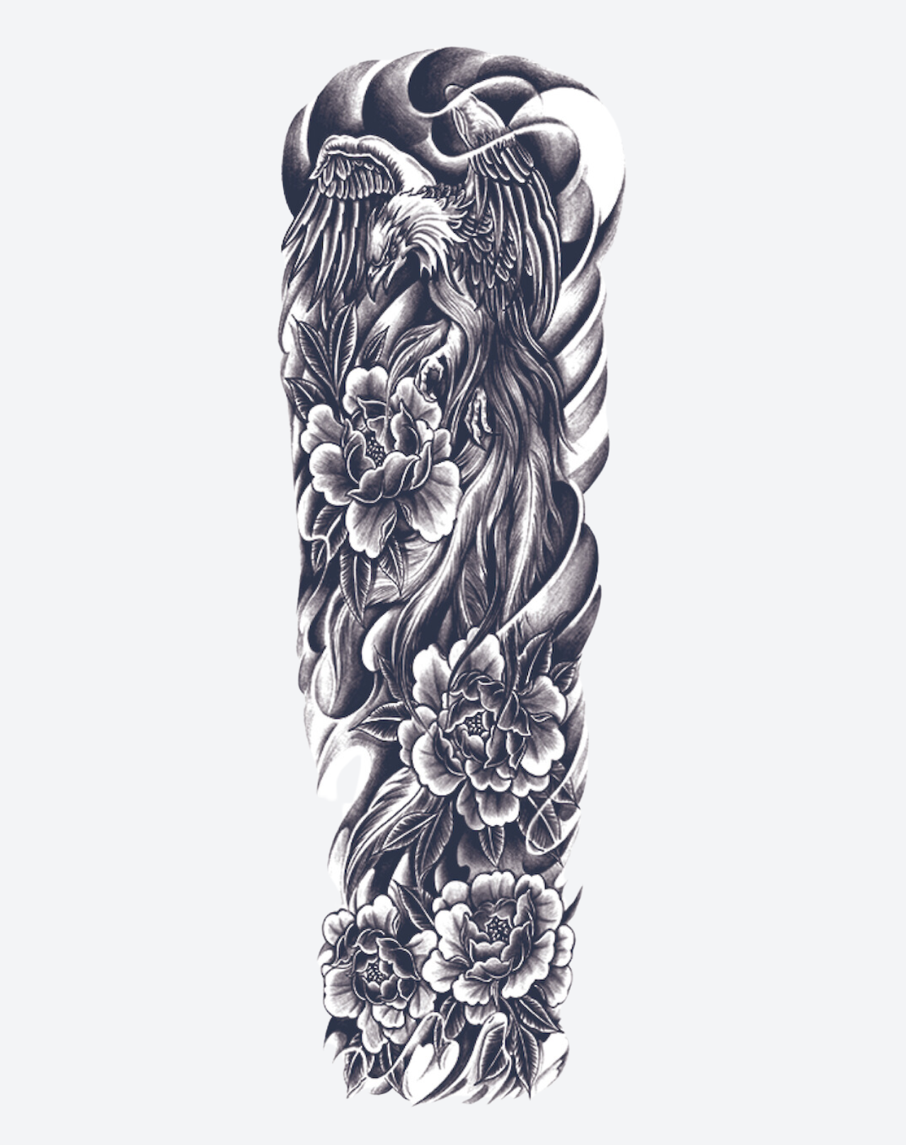 Phoenix and Flowers Sleeve