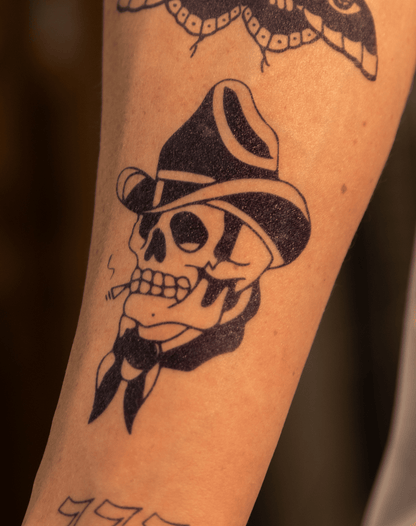 Skull Cowboy Temporary Lasts 1-2 – EZINK™