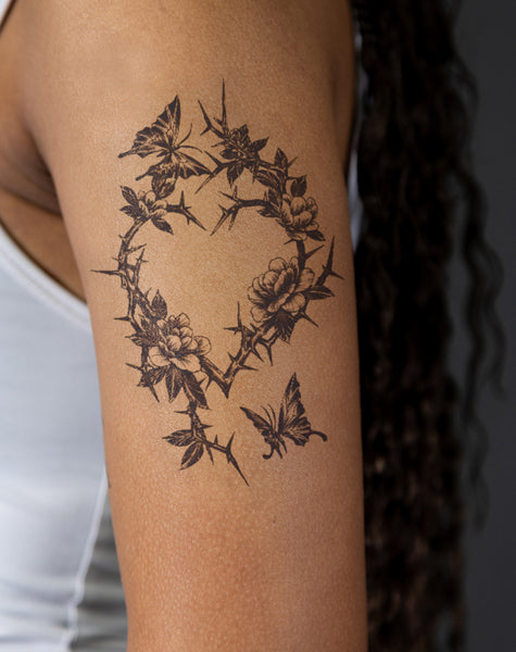 Thorned Heart Temporary Tattoo. Lasts 1-2 Weeks. – EZINK™