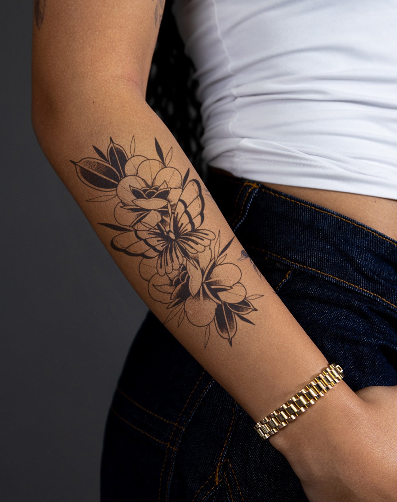 Traditional Butterfly & Rose