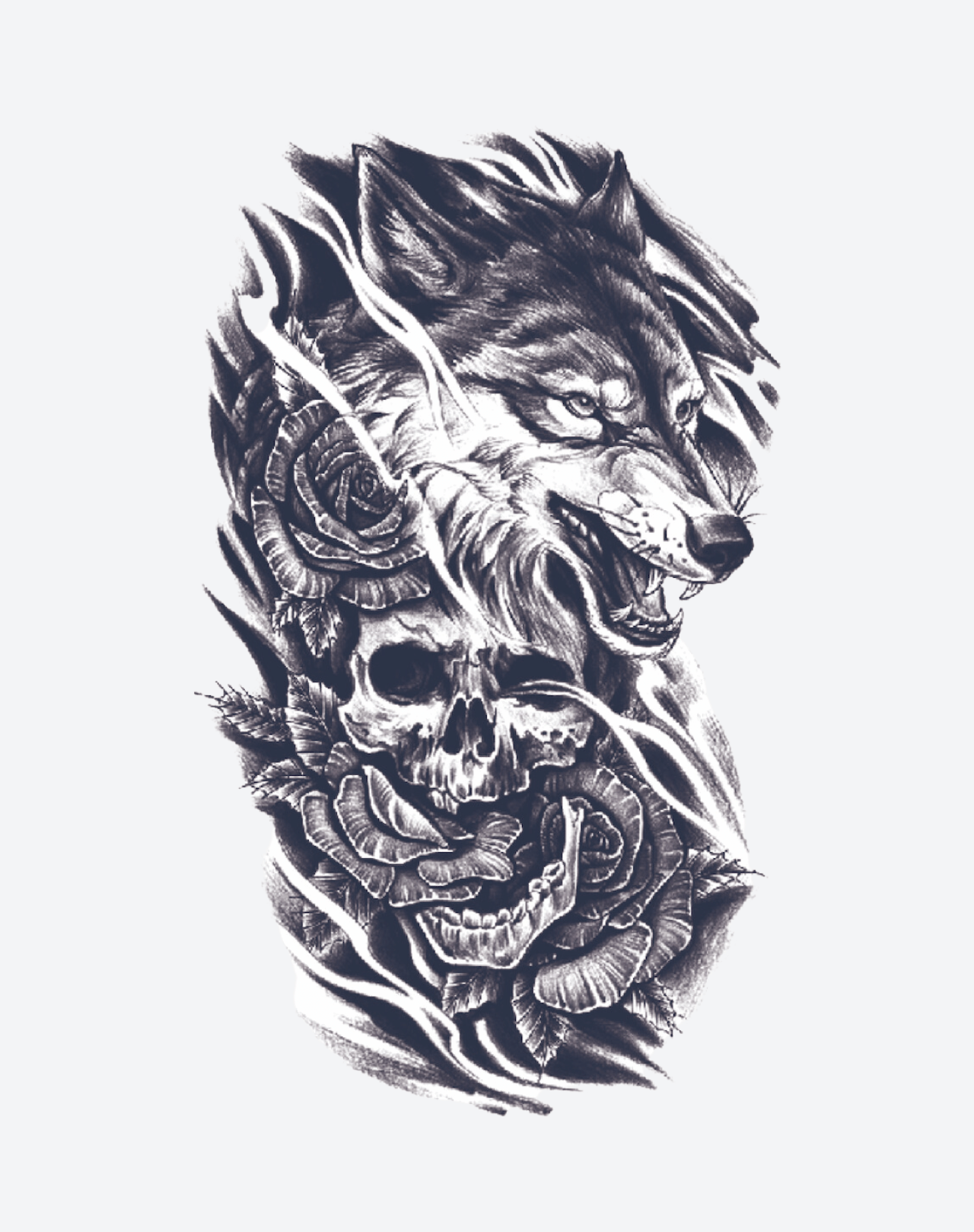 Wolf & Skull